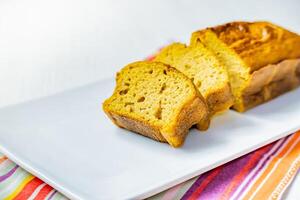 carota e cannella torta. salutare vegano cibo. foto