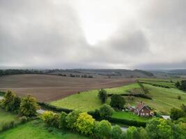 alto angolo Visualizza di Britannico campagna paesaggio a fare intoppi città di Inghilterra UK foto