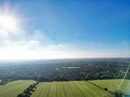 maggior parte bellissimo aereo metraggio di Britannico campagna villaggio vicino Northampton città di Inghilterra UK. ottobre 25, 2023 foto