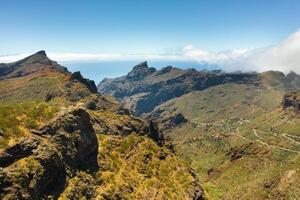 maschera villaggio nel Spagna, popolare turista destinazione maschera villaggio di tenerife foto