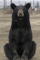 ai generato un' grande Marrone orso nel il selvaggio foto