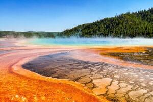 grande primavera prismatica nel parco nazionale di yellowstone foto