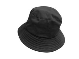 nero secchio cappello isolato su bianca sfondo foto