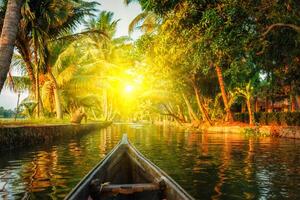 canoa nel kerala stagni foto