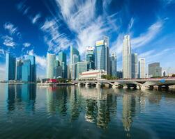 Singapore grattacieli orizzonte foto