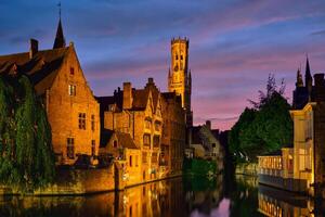 famoso Visualizza di Bruges, Belgio foto