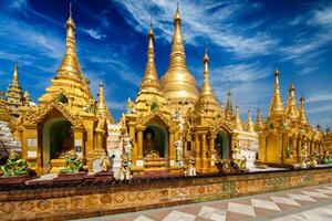 Pagoda di Shwedagon, Yangon, Myanmar foto