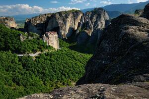 monastero di rousanou e monastero di st. Stefano nel meteora nel Grecia foto