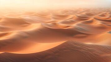 ai generato aereo Visualizza di sabbia dune foto