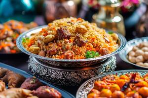 ai generato Ramadan cibo foto