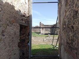 pompei, il antico romano città sepolto di il eruzione di montare vesuvio, sta come un' unesco mondo eredità luogo, offerta un' unico intravedere in quotidiano vita durante il romano impero. foto