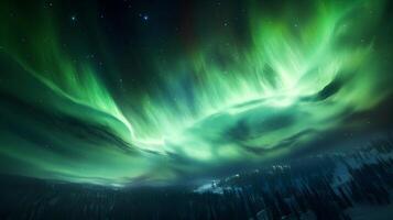 ai generato un artistico raffigurazione di il aurora boreale. ai generato foto