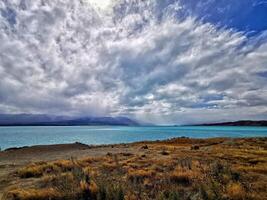 Visualizza di lago pukaki foto