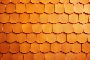 ai generato nuovo arancia terracotta tetto piastrella superficie strutturato sfondo foto