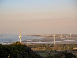 vento turbine azienda agricola nel taiwan. foto