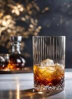 ai generato Cuba libre cocktail con Rum, Coca Cola, lime e Ghiaccio. ai generativo foto