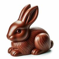 ai generato cioccolato Pasqua coniglietto. tradizione, religione e cultura. foto