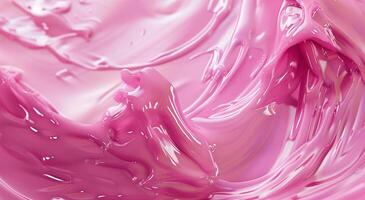 ai generato liquido rosa astratto olio pittura su tela, acrilico struttura sfondo, ruvido tratti di pennello di dipingere foto