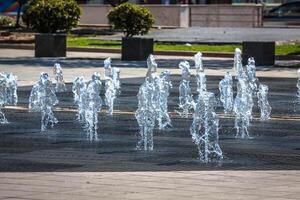 rossio piazza con Fontana collocato a baixa quartiere nel Lisbona, Portogallo foto