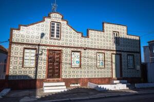 colorato case nel costa nova, Aveiro, Portogallo foto