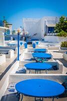 tunisino del ristorante avvicinamento. sidi bou disse - cittadina nel settentrionale tunisia conosciuto per suo blu e bianca architettura foto
