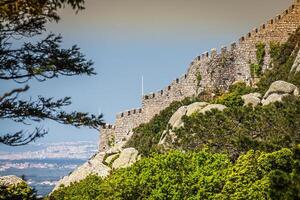 Visualizza di il brughiere castello nel sintra, Portogallo foto