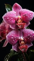 ai generato orchidea fiore bellezza fiorire su primavera giardino foto