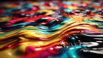 ai generato arcobaleno liquido colorato astratto sfondo foto
