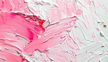 ai generato astratto acrilico dipingere nel rosa e bianca colore. colorato sfondo struttura per marchio. vivace sfondo con grassetto colori. foto