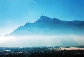 Visualizza di il untersberg montagna nel salisburgo, Austria. Alpi. foto