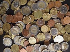 monete in euro, sfondo dell'unione europea foto