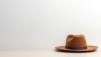 ai generato foto di abbronzatura cowboy cappello isolato su bianca sfondo. ai generato