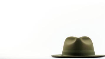 ai generato foto di verde Panama cappello isolato su bianca sfondo. ai generato