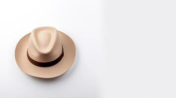 ai generato foto di naturale Panama cappello isolato su bianca sfondo. ai generato