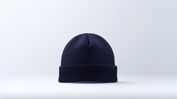 ai generato foto di Marina Militare blu Beanie cappello isolato su bianca sfondo. ai generato