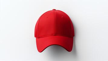 ai generato foto di rosso baseball berretto isolato su bianca sfondo. ai generato