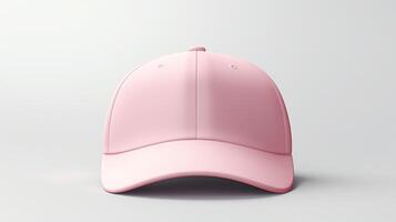 ai generato foto di rosa visiera berretto isolato su bianca sfondo. ai generato