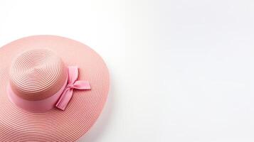 ai generato foto di rosa sole cappello isolato su bianca sfondo. ai generato