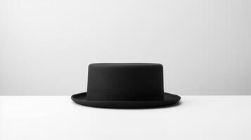 ai generato foto di nero Maiale torta cappello isolato su bianca sfondo. ai generato