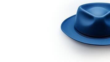 ai generato foto di blu Panama cappello isolato su bianca sfondo. ai generato