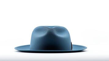 ai generato foto di blu Panama cappello isolato su bianca sfondo. ai generato