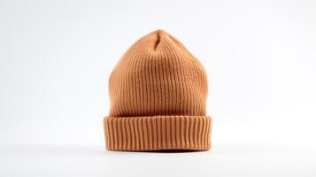 ai generato foto di cammello Beanie cappello isolato su bianca sfondo. ai generato