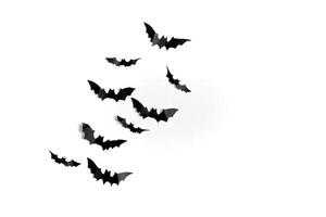 Halloween decorazione concetto nero carta pipistrelli bianca cartone sfondo foto