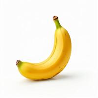 ai generato Banana con chiaro bianca sfondo foto