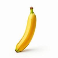 ai generato Banana con chiaro bianca sfondo foto