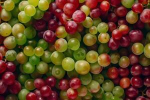 ai generato uva frutta sfondo superiore Visualizza freschezza di succoso per decorazione frullato cibo menù foto