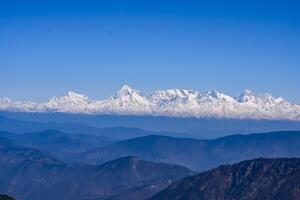 picco molto alto di nainital, india, la catena montuosa visibile in questa foto è la catena himalayana, la bellezza della montagna a nainital in uttarakhand, india