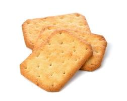 cracker isolato su sfondo bianco foto