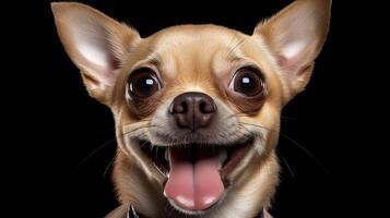 ai generato animale domestico contento sorridente cane ai generato foto
