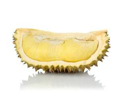 re dei frutti, durian isolato su sfondo bianco foto